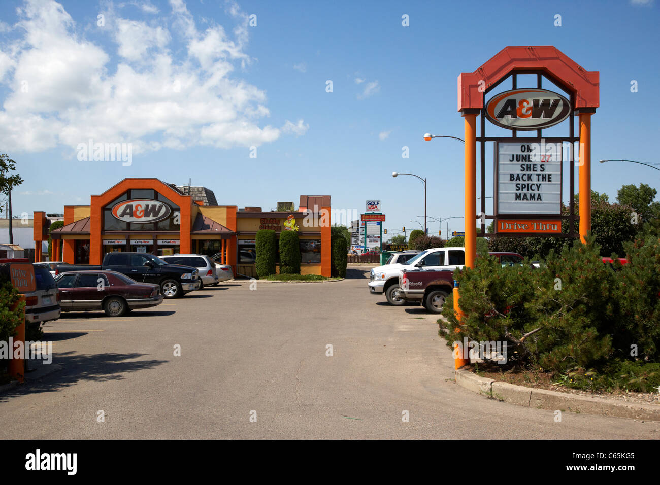A&W un ristorante fast food Saskatoon Saskatchewan Canada Foto Stock