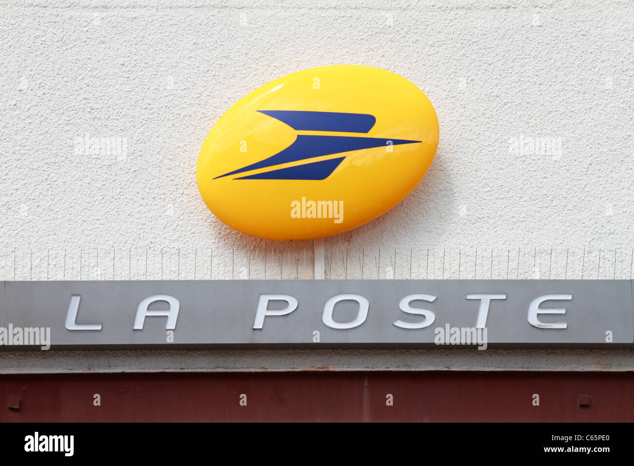 La Poste segno, Lamotte Beuvron, Sologne, Francia. Foto Stock
