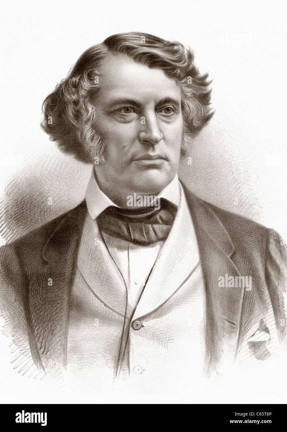 Charles Sumner, 1811 - 1874. American politico e statista dal Massachusetts. Foto Stock