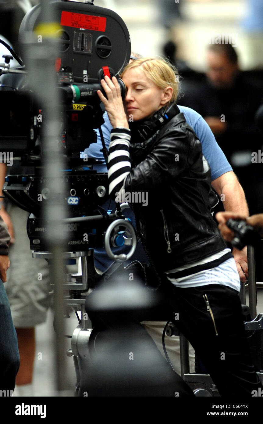 Madonna in località Madonna per dirigere la pellicola per sparare W.E., Manhattan, New York, NY Settembre 17, 2010. Foto di: William D. Foto Stock