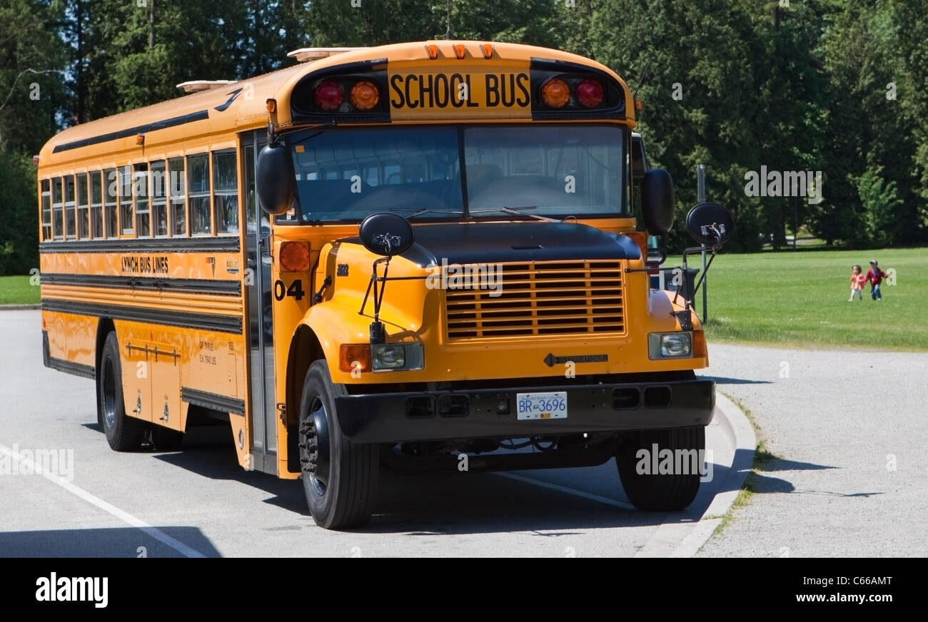 Iconico North American School Bus Foto Stock