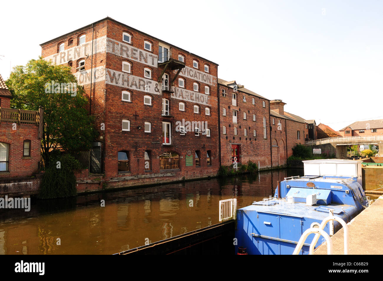 Newark-On-Trent River e Canal .Nottinghamshire in Inghilterra. Foto Stock