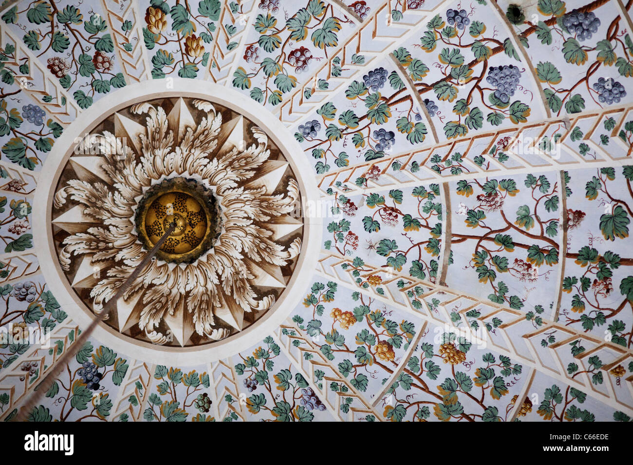 Turchia, Istanbul, Topkapi Palace Museum, l'Harem, la decorazione del soffitto in la Regina madre Apartments Foto Stock