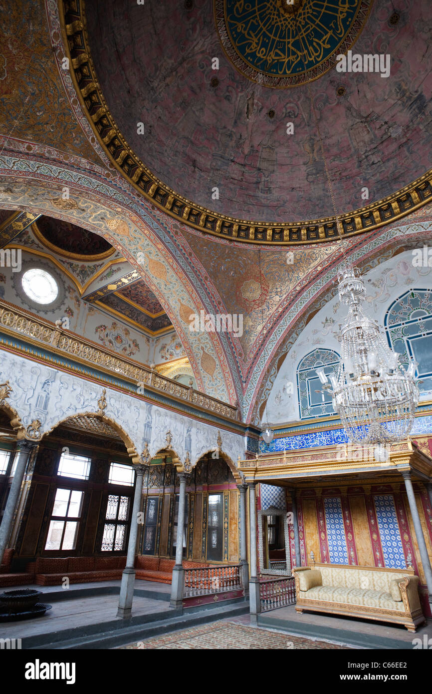 Turchia, Istanbul, Topkapi Palace Museum, l'Harem, il Salone Imperiale Foto Stock