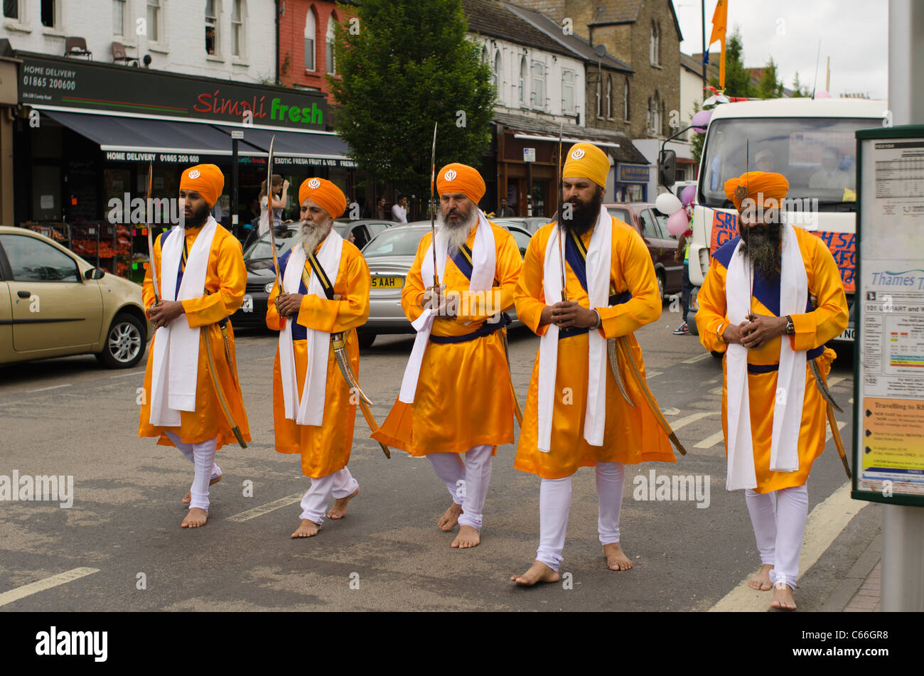 Visakhi Harvest Festival in Cowley Road, Oxford, Inghilterra Foto Stock