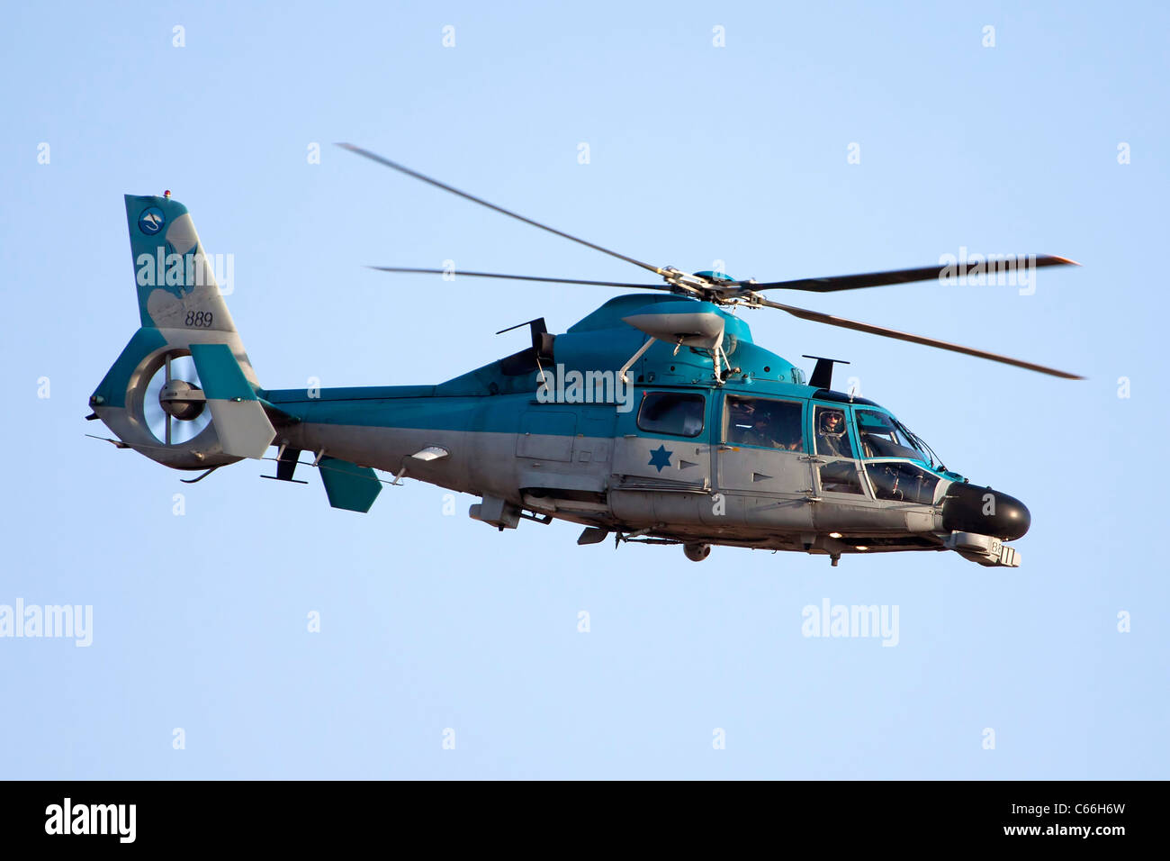 Forza Aerea israeliana in elicottero Eurocopter HH-65 Dauphin utilizzati dalla marina israeliana Foto Stock