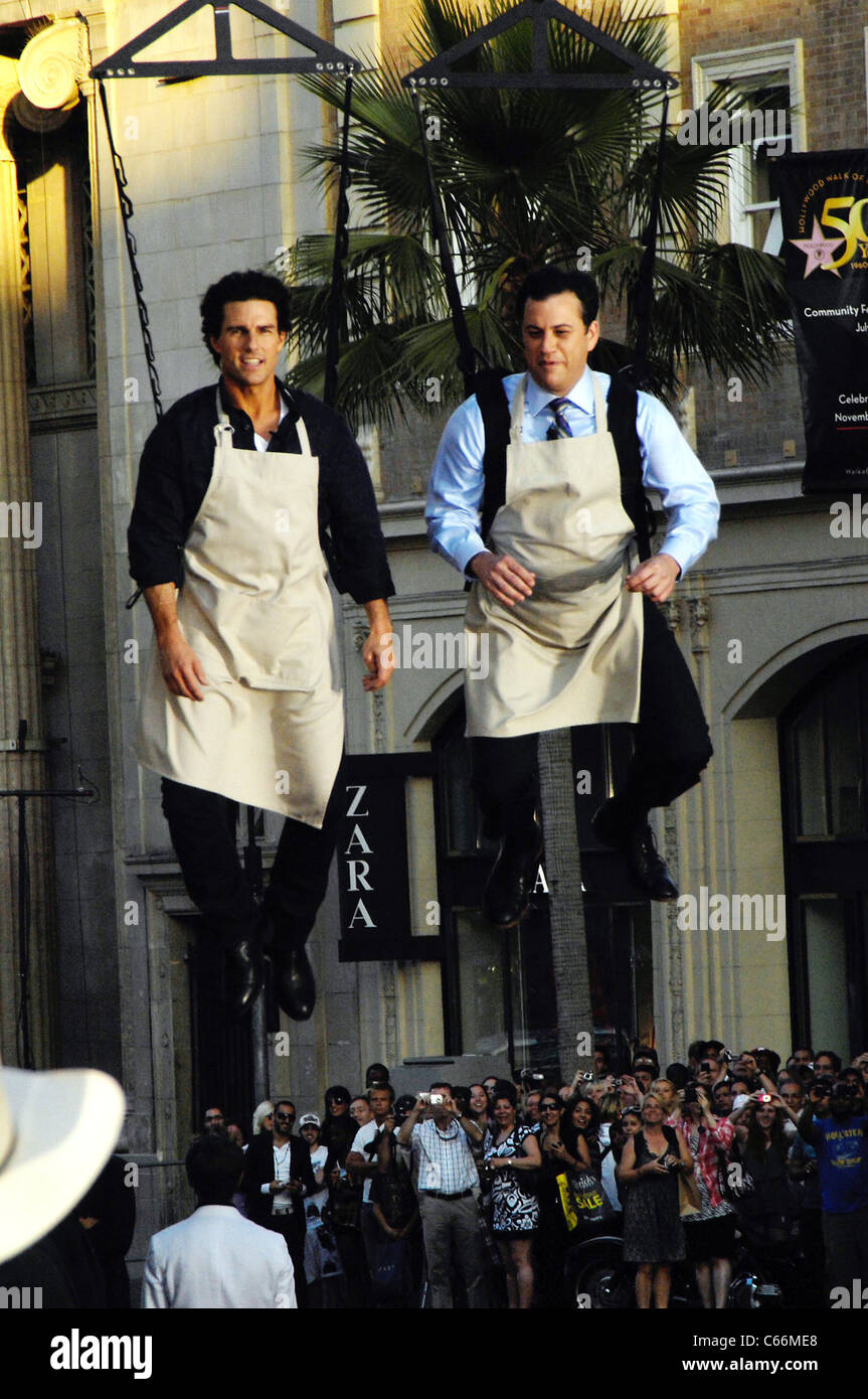 Tom Cruise, Jimmy Kimmel in talk show in apparenza per Jimmy Kimmel Live, Hollywood Blvd., Los Angeles, CA 25 Giugno 2010. Foto Da: Michael Germana/Everett Collection Foto Stock