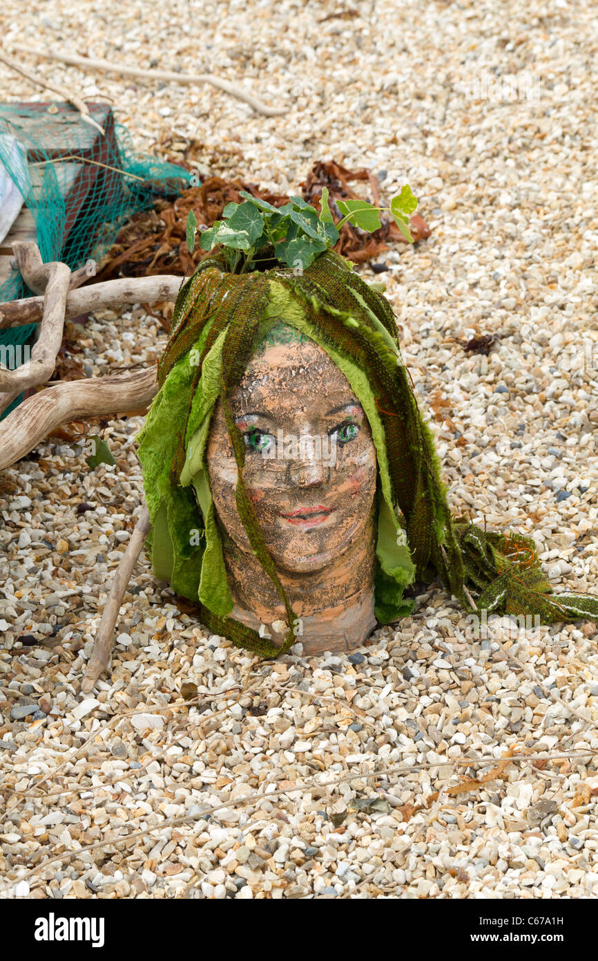 Beach art in Teignmouth Devon Foto Stock