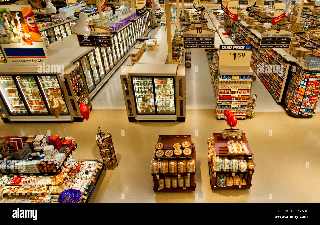Upscale Randalls Super Store in downtown Houston, Texas Foto Stock