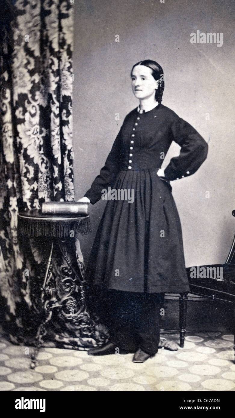 La guerra civile chirurgo Maria E. Walker, circa 1860 e 1870 Foto Stock