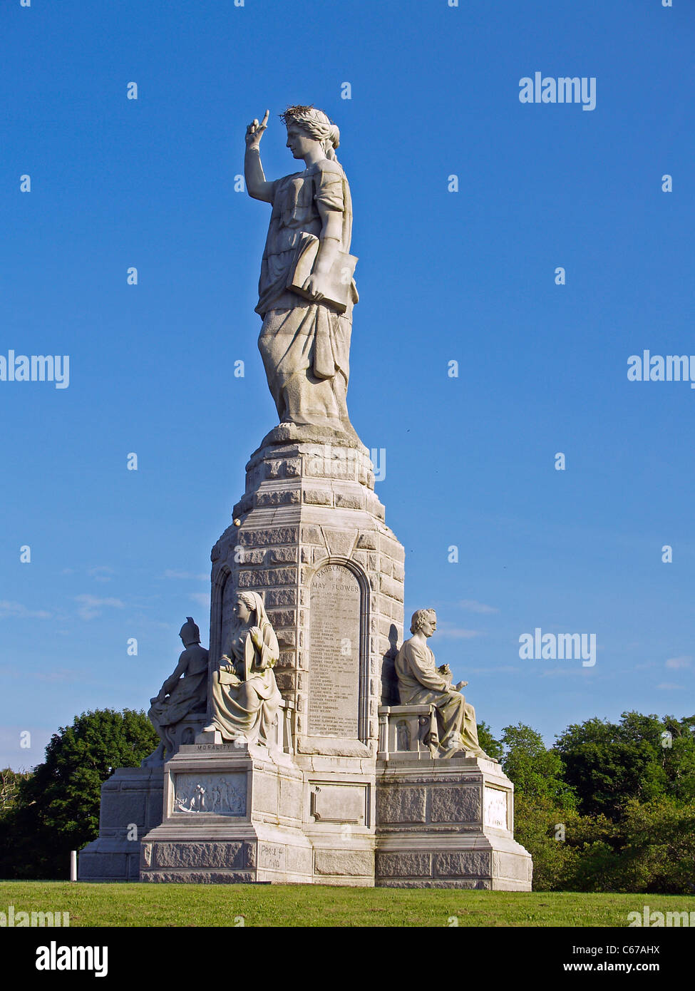 Monumento nazionale agli antenati, Plymouth, Massachusetts Foto Stock