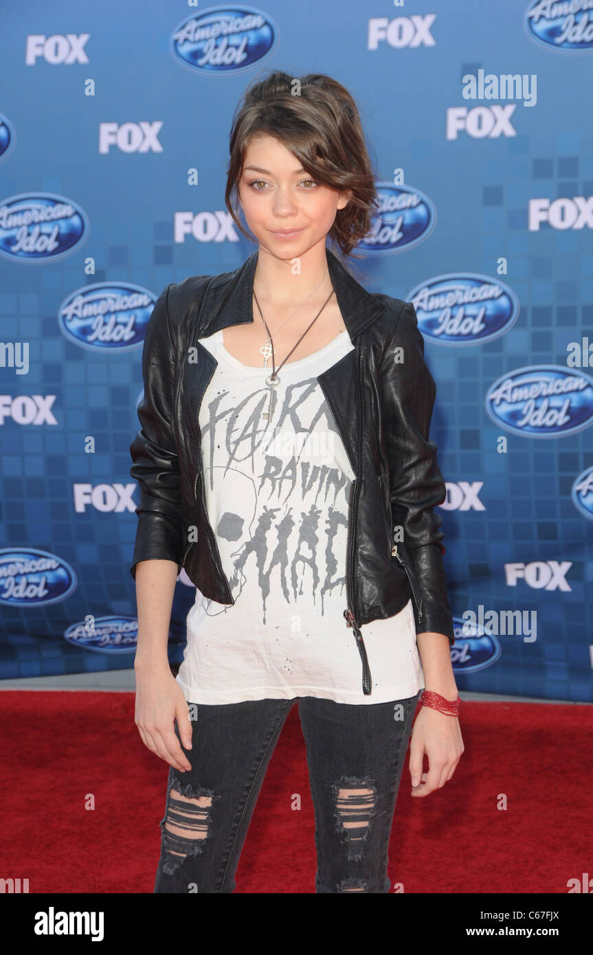 Sarah Hyland presso gli arrivi per American Idol Gran Finale 2011, Nokia Theater L.A. LIVE, Los Angeles, CA Maggio 25, 2011. Foto di: Dee Cercone/Everett Collection Foto Stock