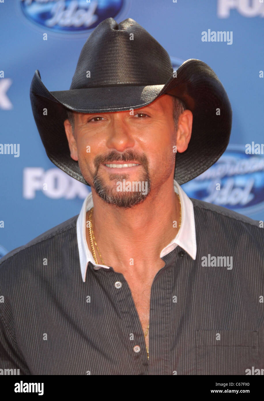 Tim McGraw presso gli arrivi per American Idol Gran Finale 2011, Nokia Theater L.A. LIVE, Los Angeles, CA Maggio 25, 2011. Foto di: Dee Cercone/Everett Collection Foto Stock