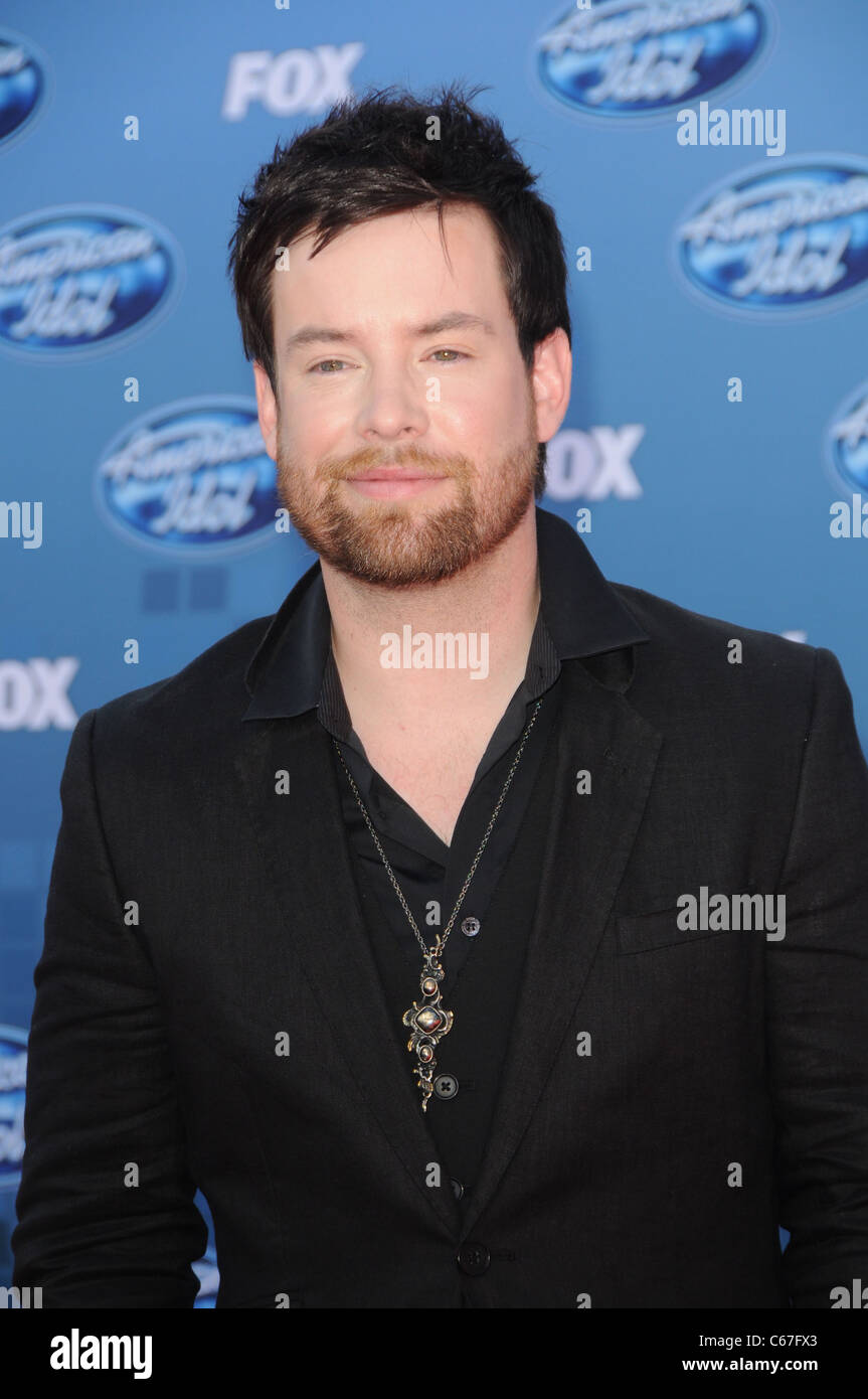 David Cook presso gli arrivi per American Idol Gran Finale 2011, Nokia Theater L.A. LIVE, Los Angeles, CA Maggio 25, 2011. Foto di: Dee Cercone/Everett Collection Foto Stock