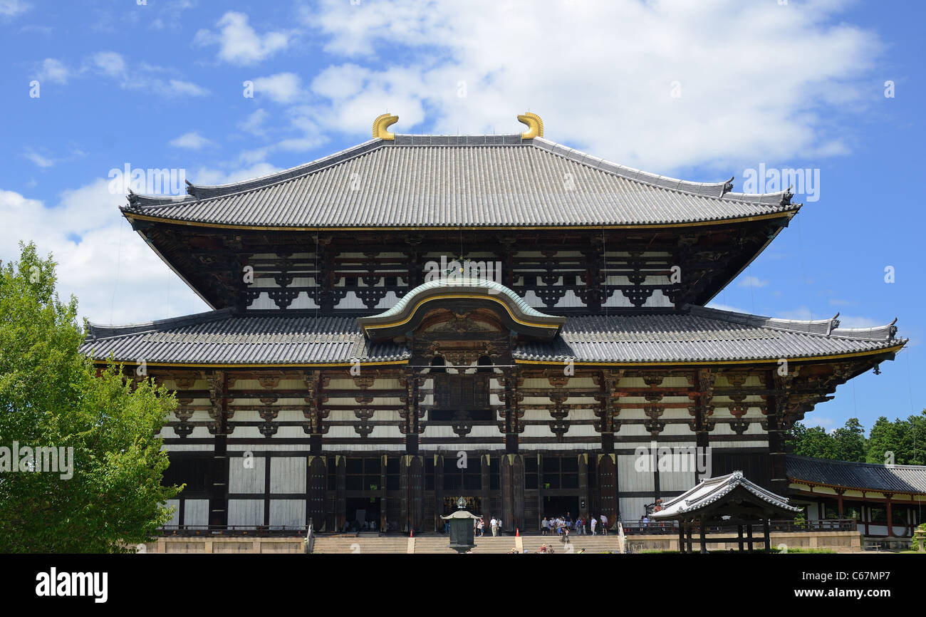 Tempio di Todai-ji tempio buddista a Nara, Giappone. Foto Stock