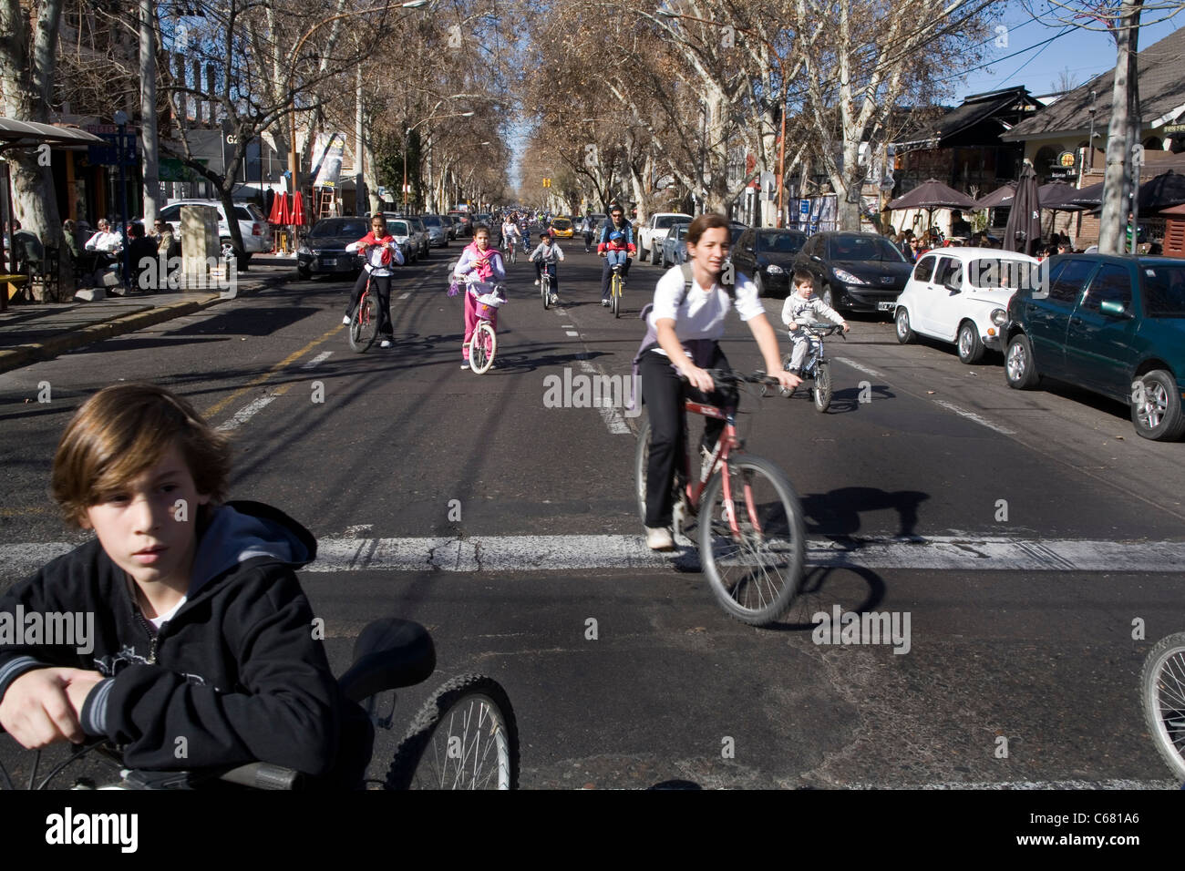 Escursioni in bicicletta in Mendoza Argentina Foto Stock