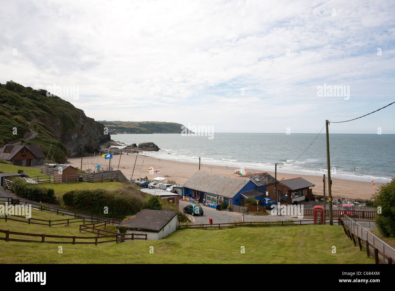 Tresaith, villaggio costiero nella contea gallese di Ceredigion, West Wales. Foto:Jeff Gilbert Foto Stock