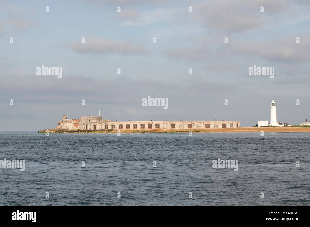 Hurst Castello dall'Solent Foto Stock