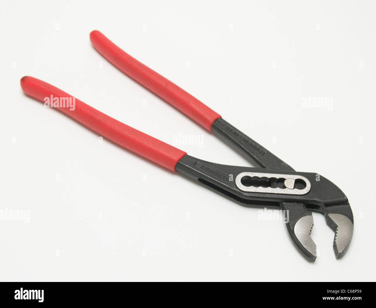 Eine Rohrzange | una chiave a tubo Foto Stock