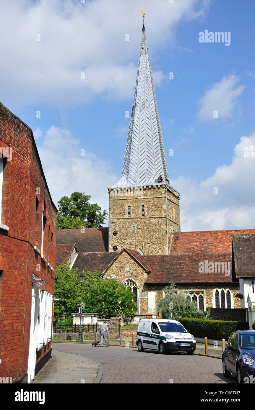 Chiesa parrocchiale di San Pietro e San Paolo, Church Street, Godalming, Surrey, England, Regno Unito Foto Stock