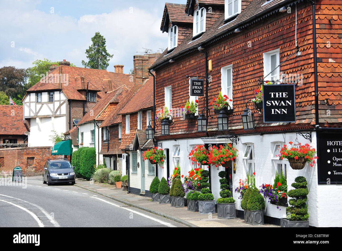 The Swan Inn, Petworth Road, Chiddingfold, Surrey, England, Regno Unito Foto Stock