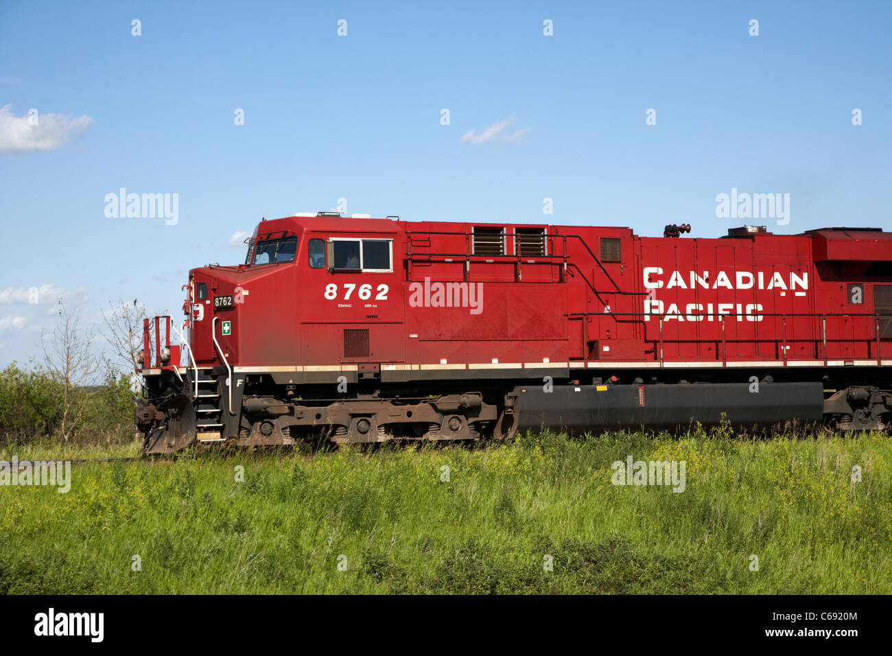 Canadian Pacific treno merci locomotiva Saskatoon Saskatchewan Canada Foto Stock