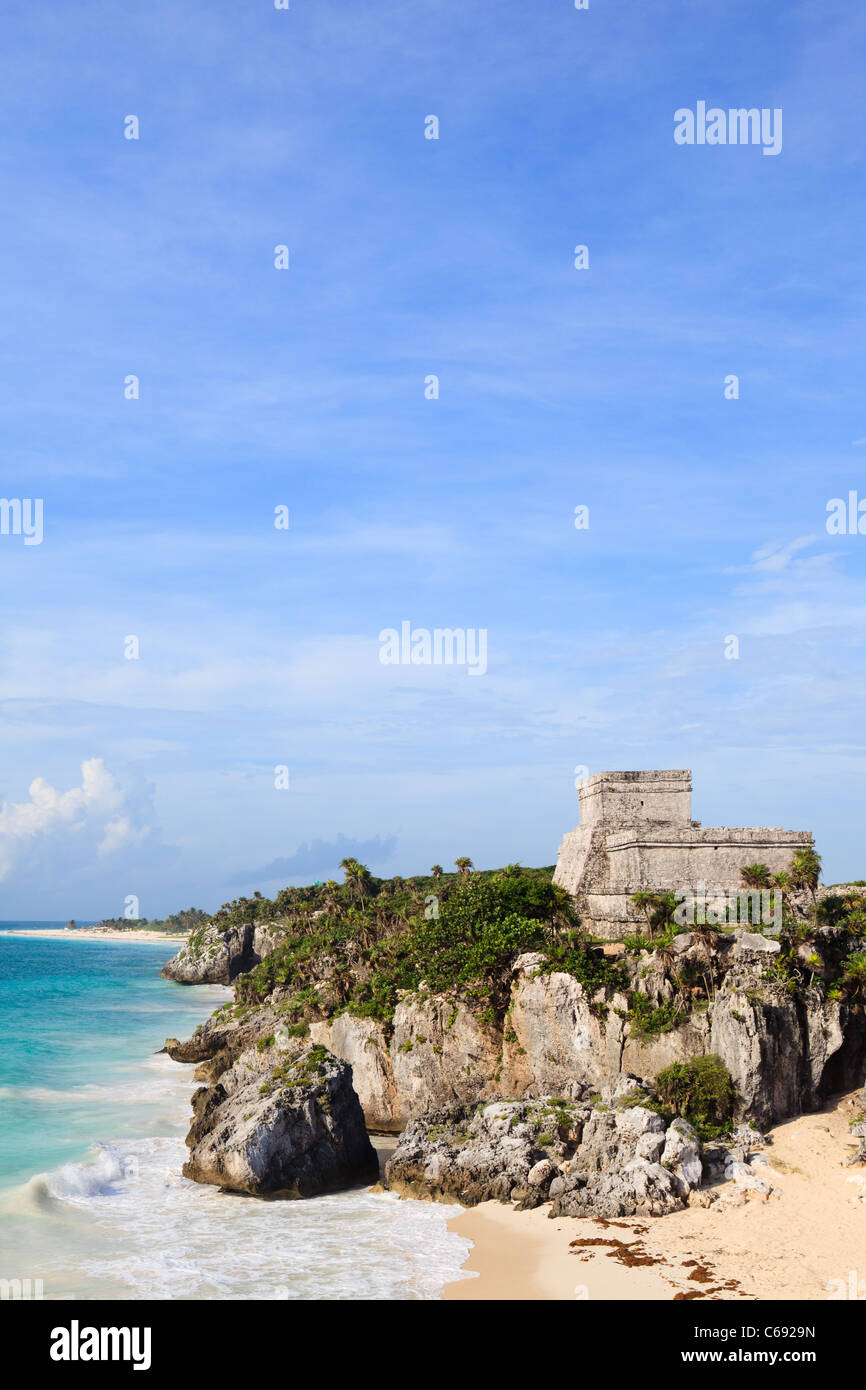 Le rovine maya di Tulum, Messico Foto Stock