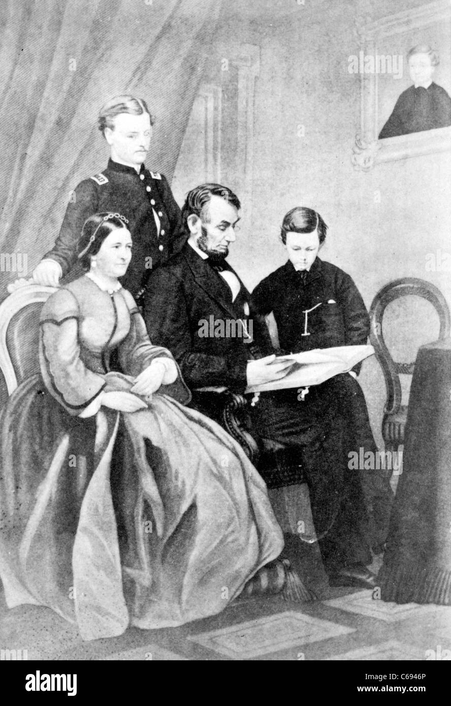 Lincoln e la sua famiglia Foto Stock