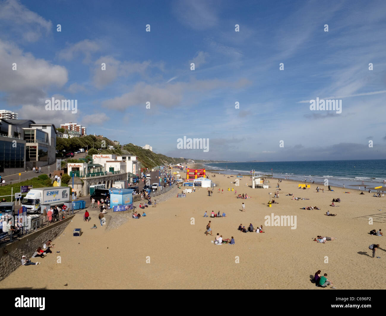 Bournemouth Beach guardando ad est -2 Foto Stock