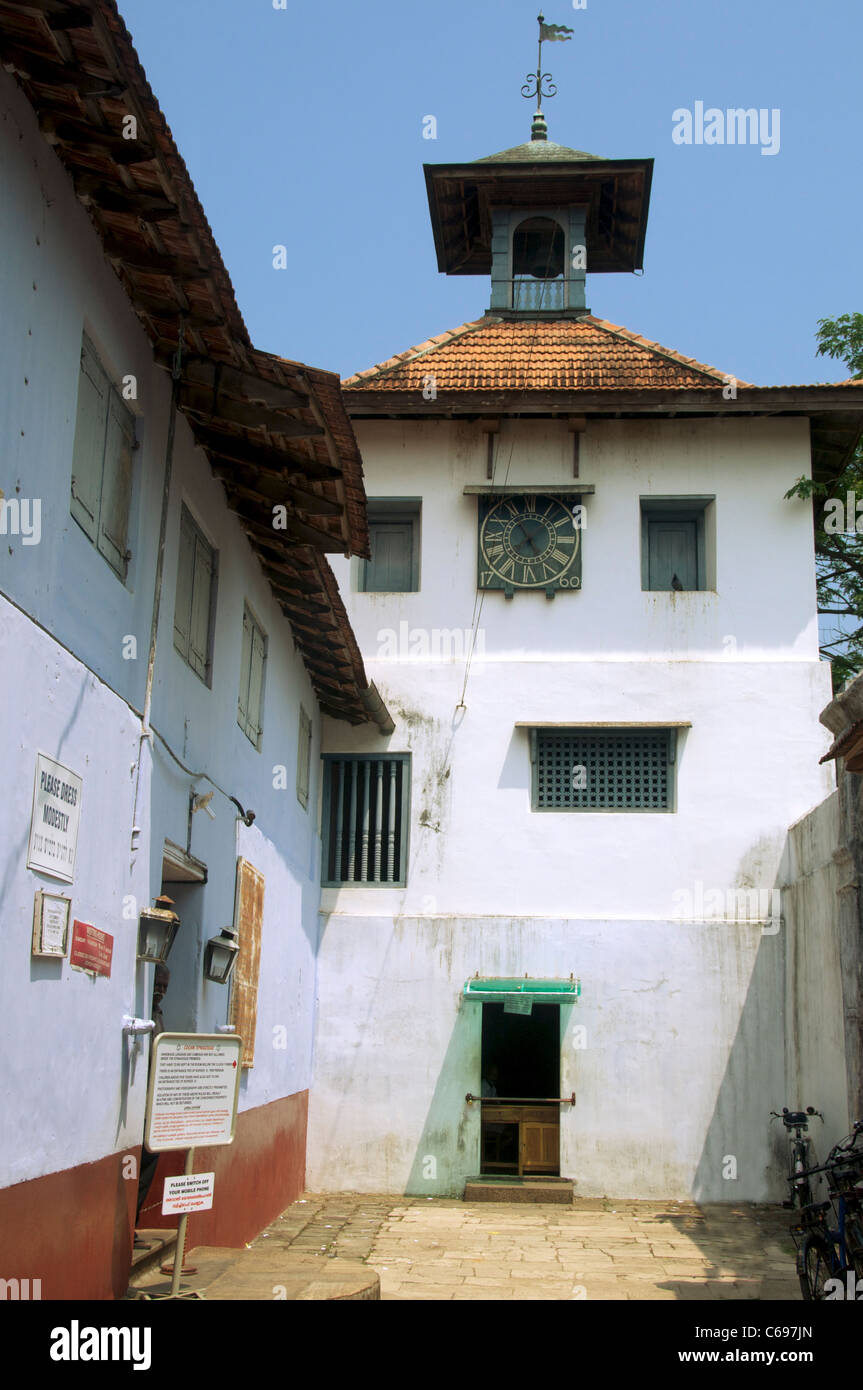 Sinagoga Pardesi ebreo città Kochi Kerala India del Sud Foto Stock