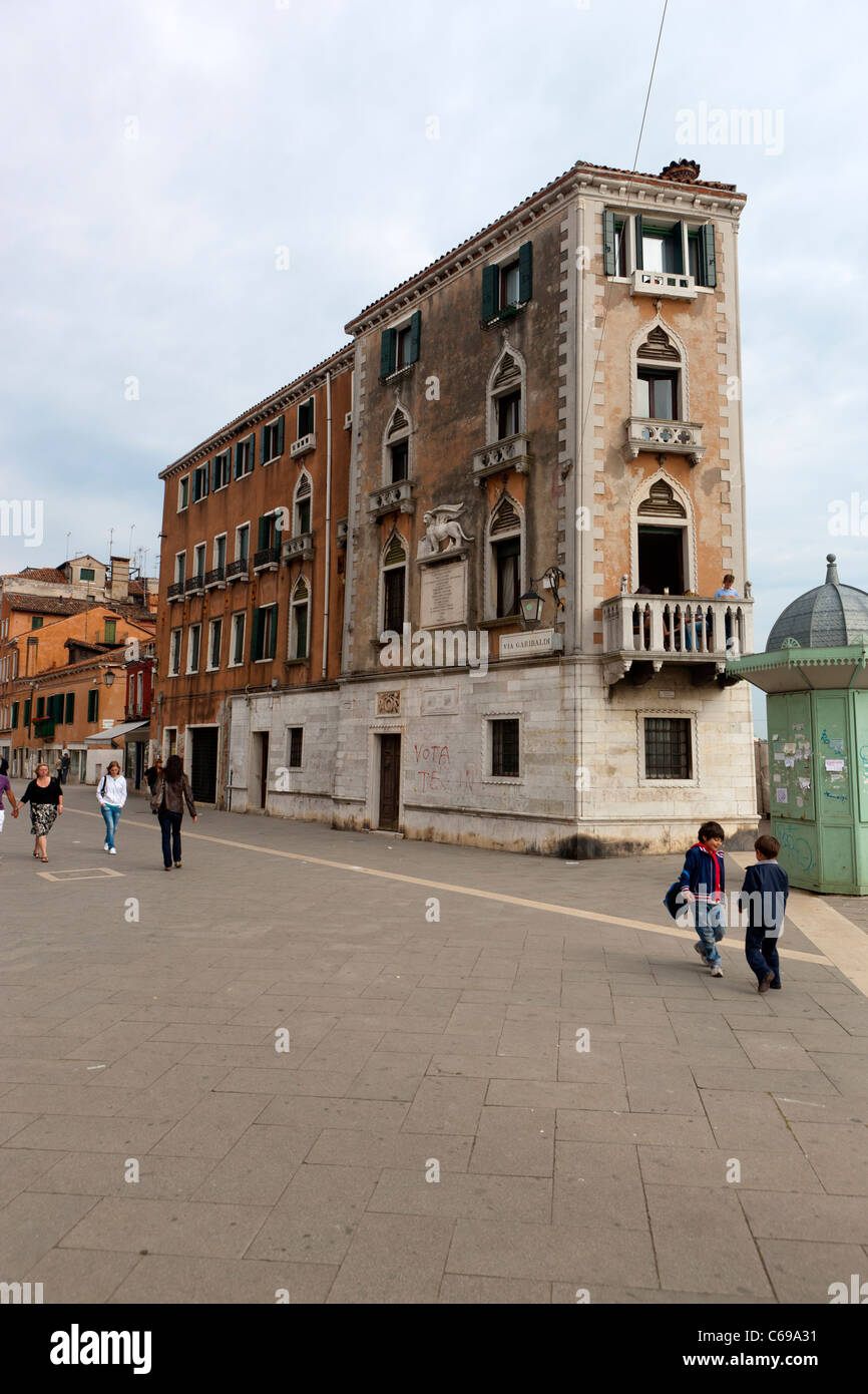 Via Gusieppe Garibaldi, Sestière di San Marco, Venezia, Veneto, Italia, Europa Foto Stock