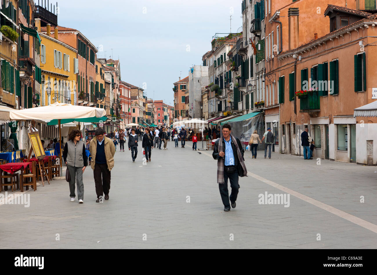 Via Gusieppe Garibaldi, Sestière di San Marco, Venezia, Veneto, Italia, Europa Foto Stock