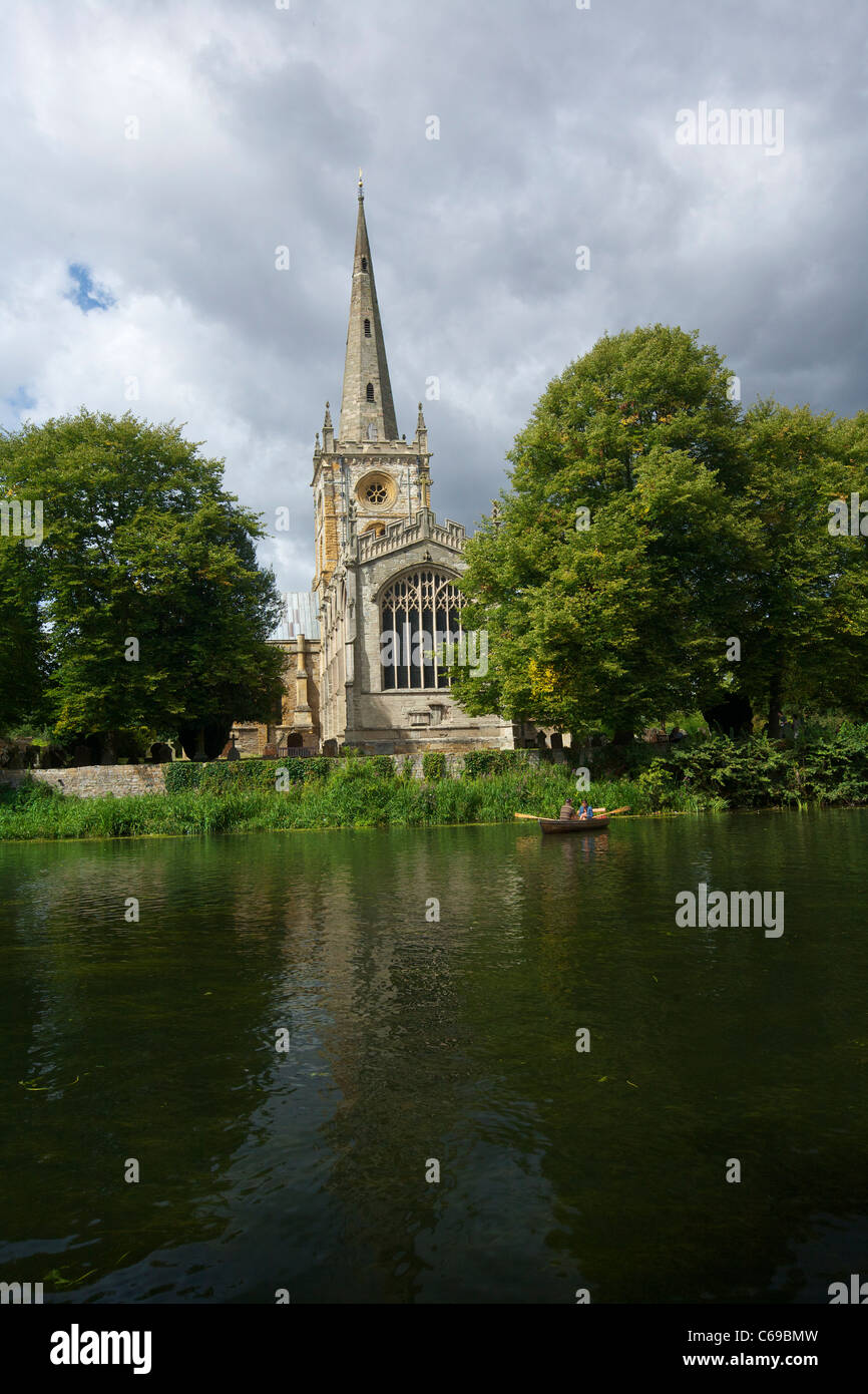 Chiesa della Santissima Trinità a Stratford upon Avon Warwickshire England Regno Unito Foto Stock