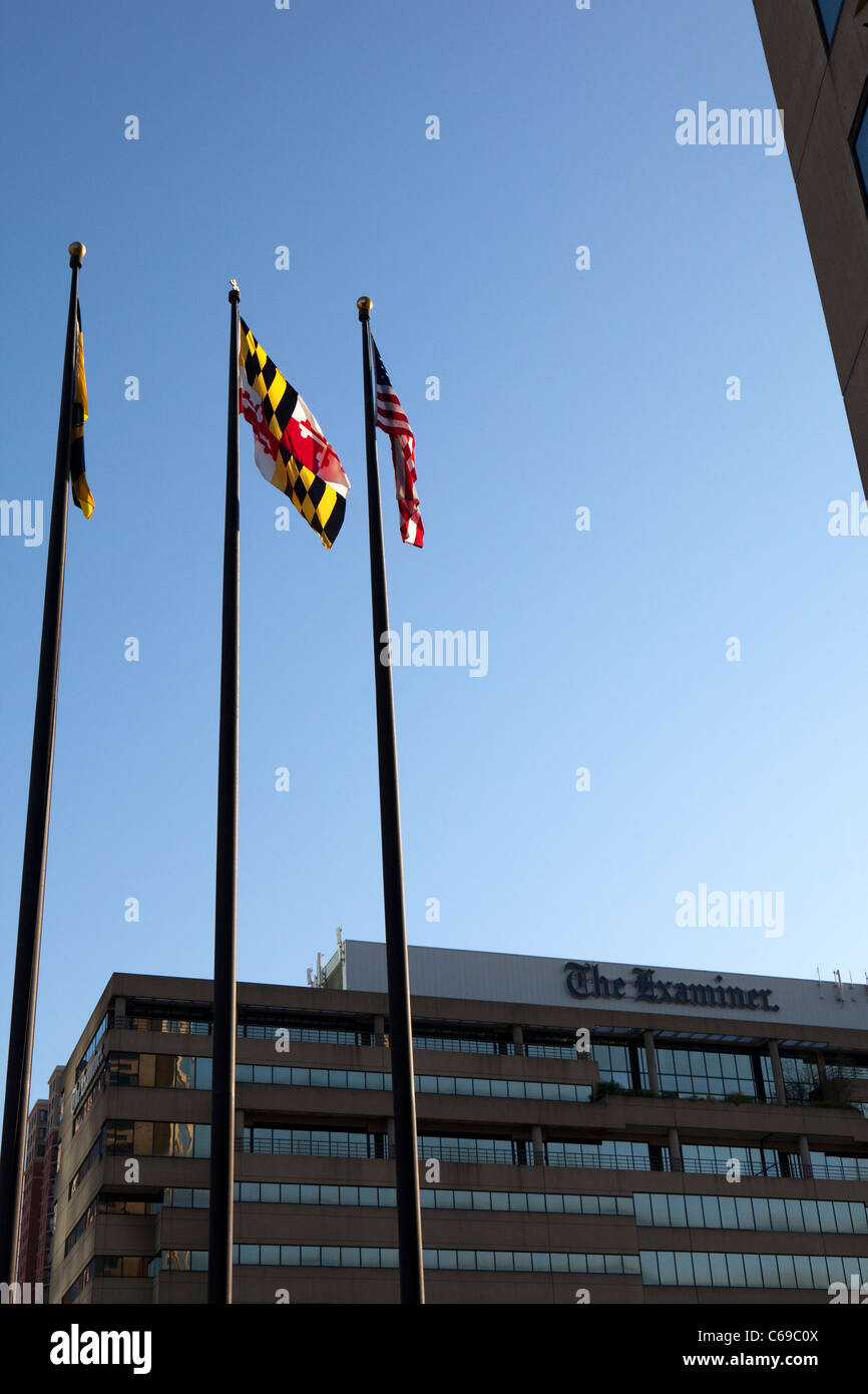 Una vista del quartier generale del Baltimore esaminatore a Baltimora, Maryland Foto Stock