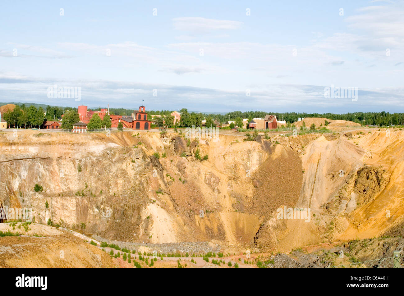 Falun miniera di rame di Svezia mining open nastro colato miniere Great Copper Mountain UNESCO World Heritage Site Falun comune in Da Foto Stock