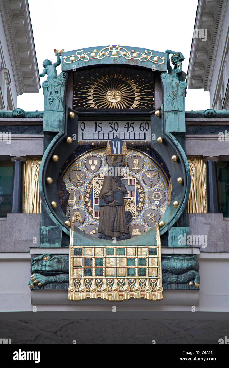 Vienna - torre-orologio Foto Stock