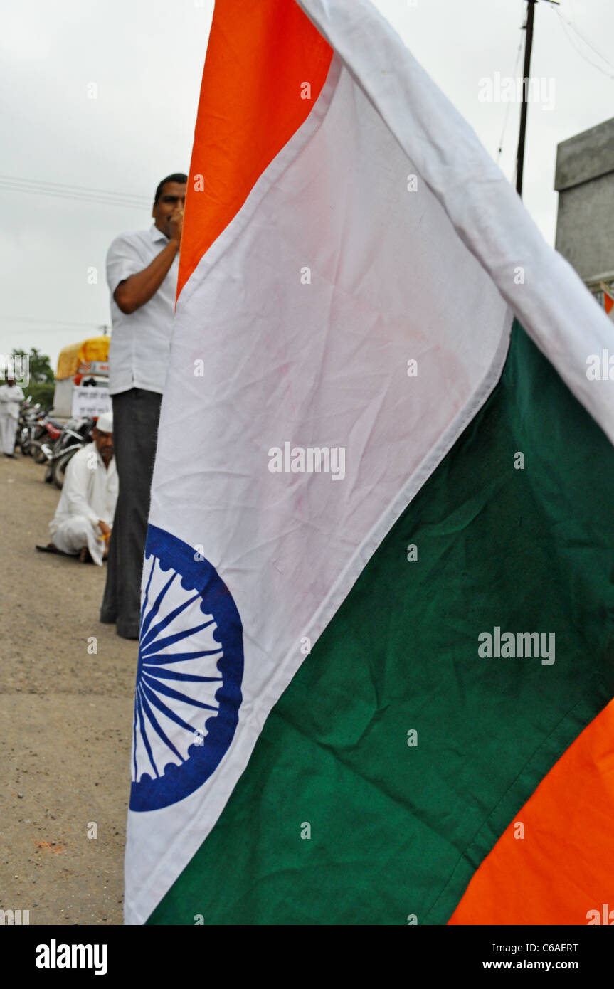 La bandierina dell'india Foto Stock