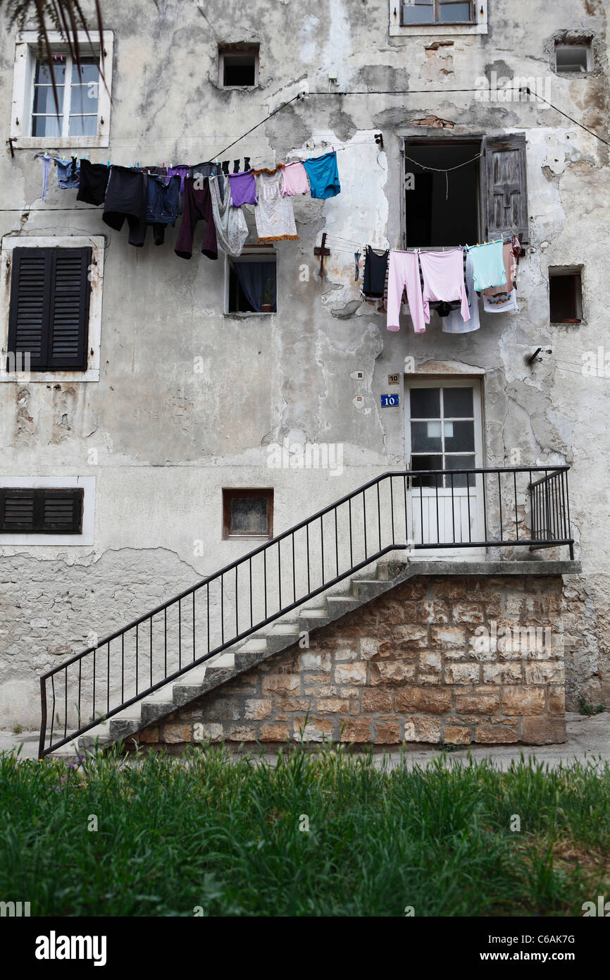 Storica città di Umago,CROAZIA Foto Stock