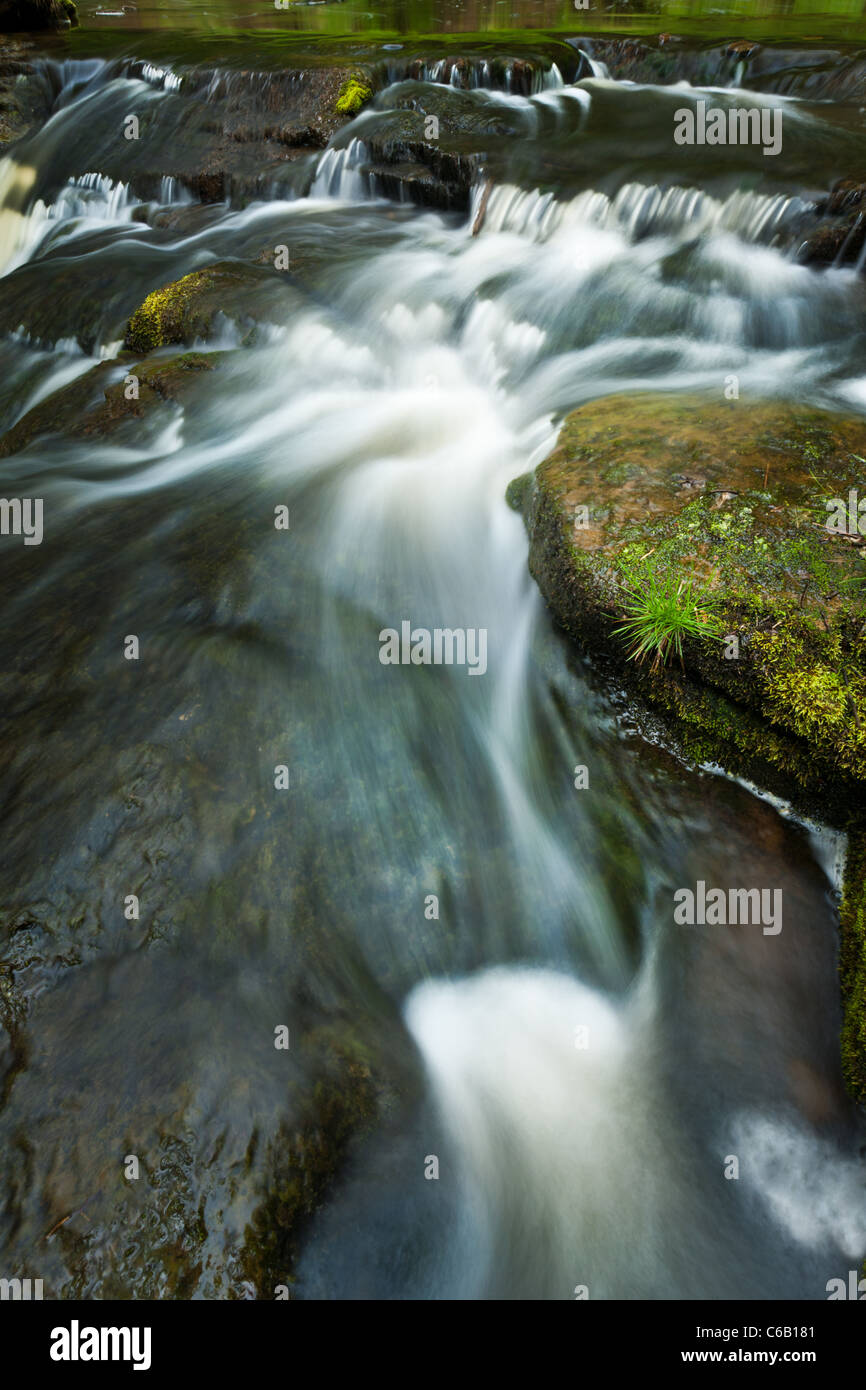 Acque di burattatura di Eller Beck, Beck foro, North Yorkshire Foto Stock