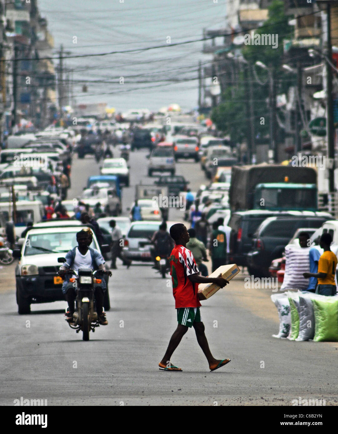 Centrale di Monrovia, Liberia Foto Stock