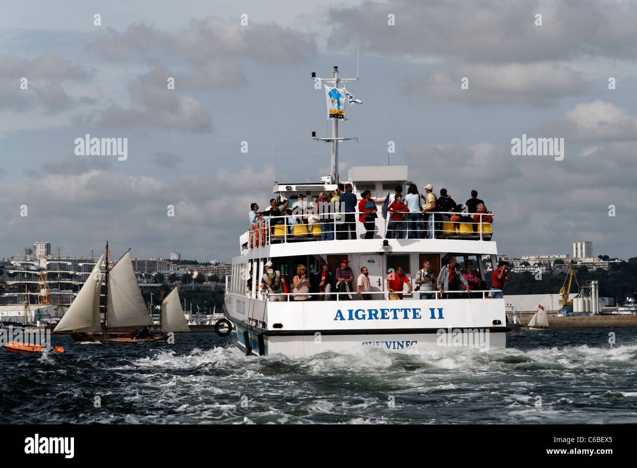 Aigrette II : nave passeggeri, festival marittimo, Brest (Brittany, Francia). Foto Stock