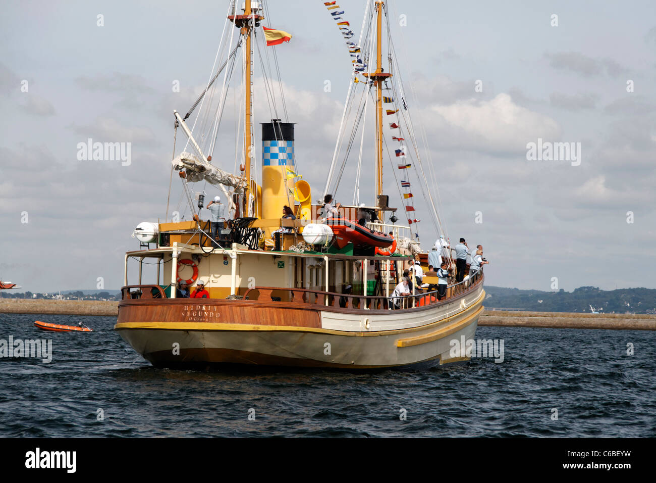 Hidria Segundo : spagnolo steamboat, festival marittimo di Brest 2008 (Brittany, Francia). Foto Stock