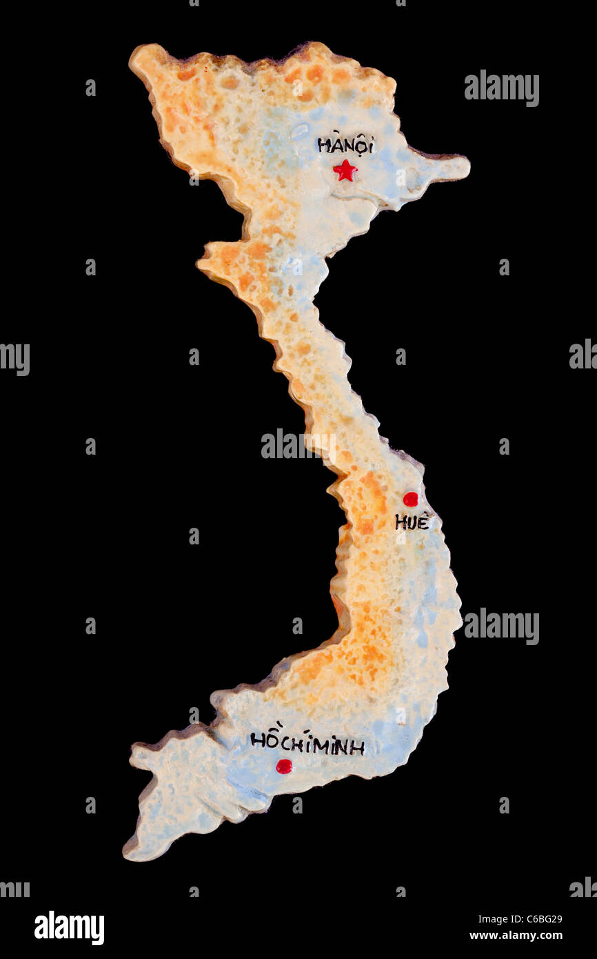 Il modello del Vietnam mappa Foto Stock