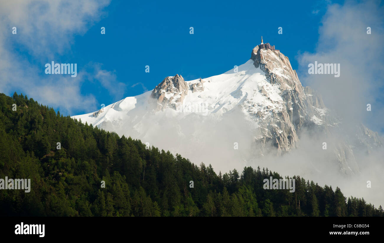 Aiguille du Midi a Chamonix, Francia Foto Stock