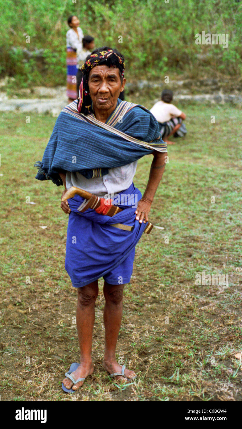 Villaggio sambuco a harvest festival celebrazione, Sumba, Nusa Tenggara orientale, Indonesia orientale, nel 1987. Foto Stock