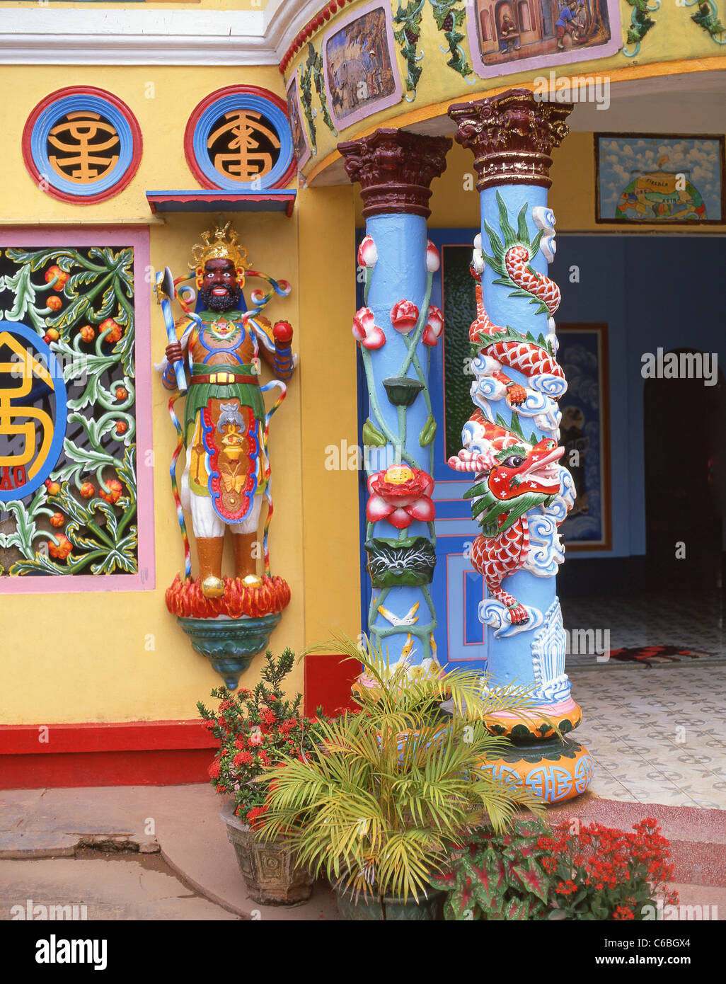 Un Tan Thanh che Pagoda, Delta del Mekong, Vietnam meridionale, Repubblica Socialista del Vietnam Foto Stock