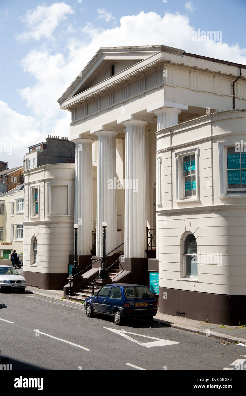Il gruppo di camere, ex Masonic Hall, Undercliffe, St Leonard sul mare, East Sussex, England, Regno Unito Foto Stock