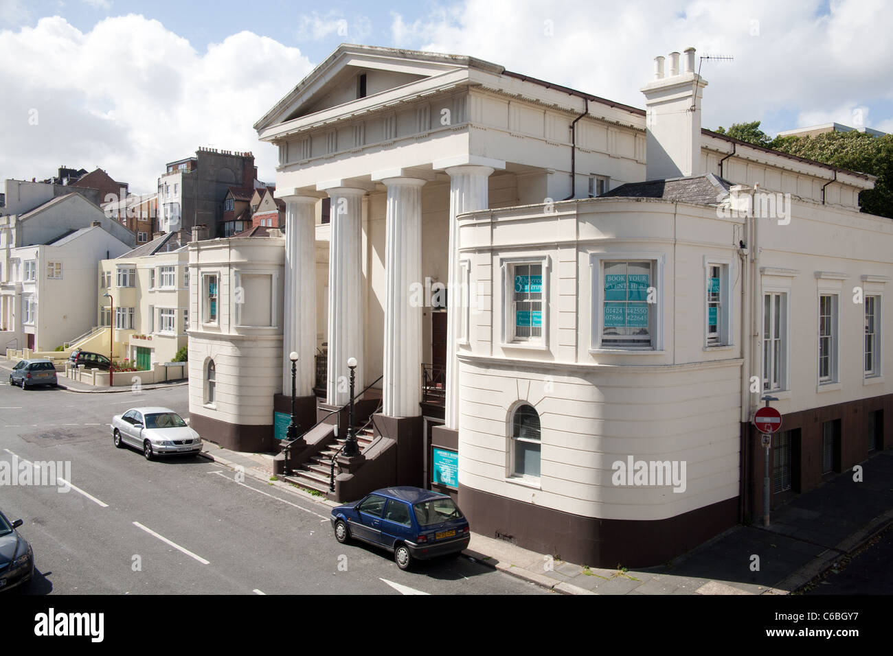 Il gruppo di camere, ex Masonic Hall, Undercliffe, St Leonard sul mare, East Sussex, England, Regno Unito Foto Stock