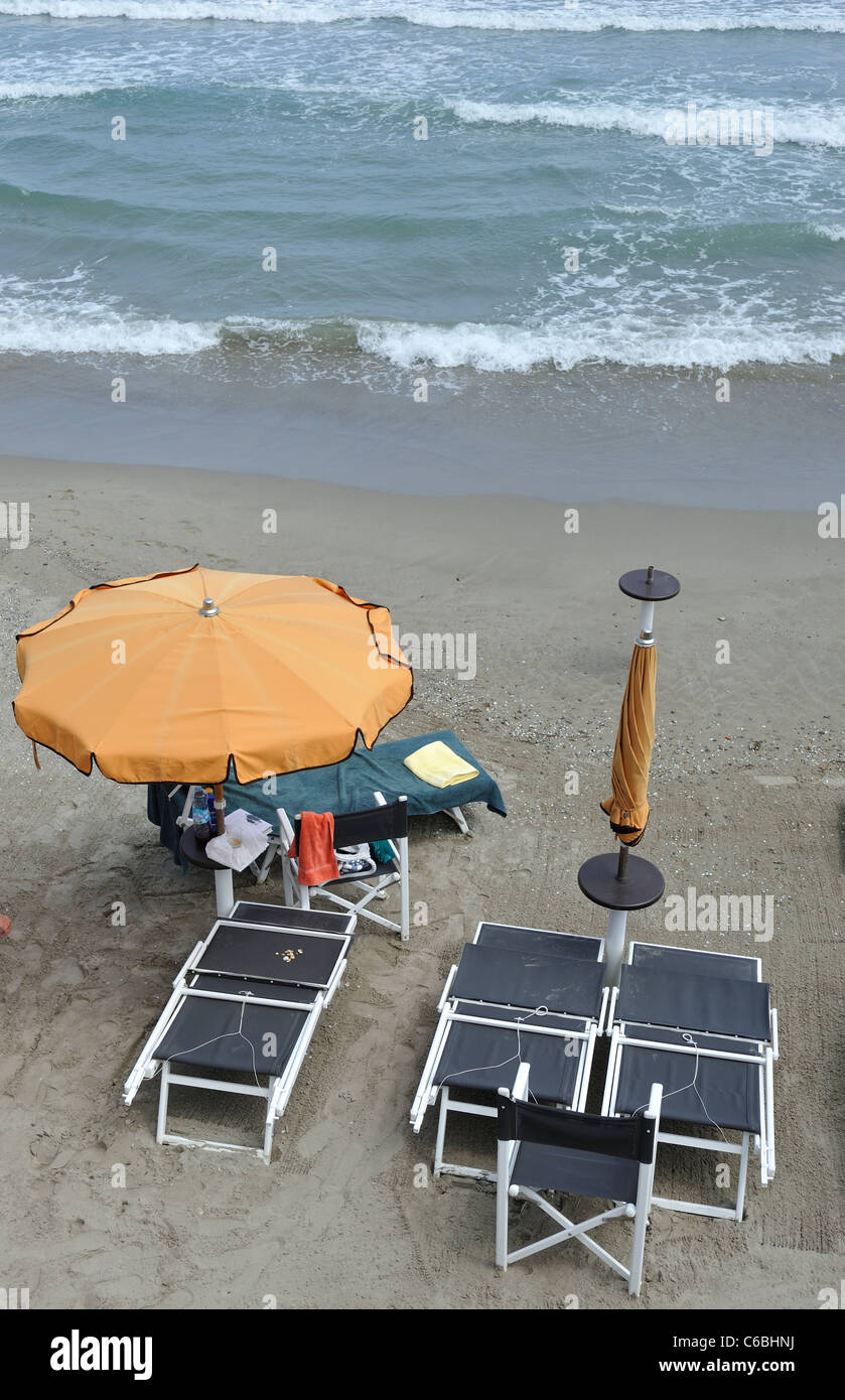 La spiaggia di Laigueglia Italia Liguria sulla Riviera Italiana. Foto Stock