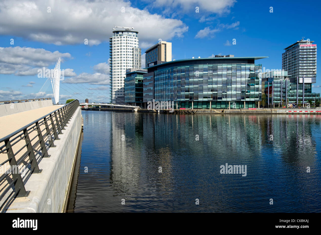 Media City UK in Salford Quays vicino a Manchester, Inghilterra nord è la sede della BBC Foto Stock